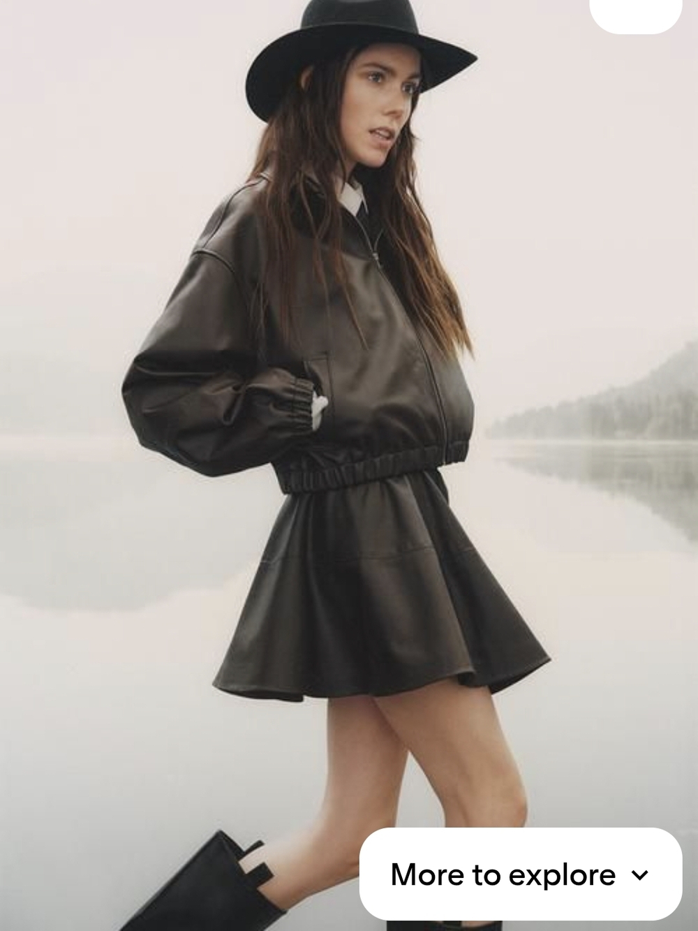 Brown Flared Skirt